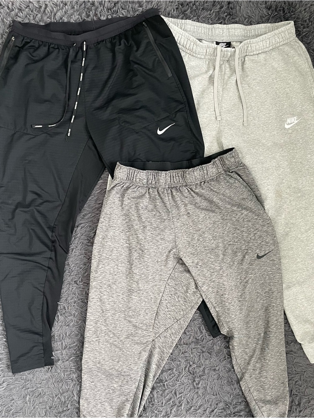 Men Size Large Nike Sweatpants Jogger Fleece Lot Bundle